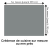 Crédence de cuisine gris titane sur mesure. Livraison gratuite !