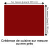 Crédence de cuisine rouge brique sur mesure. Livraison gratuite !
