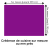 Crédence de cuisine violet foncé sur mesure. Livraison gratuite !