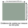 Crédence de cuisine vert sauge sur mesure. Livraison gratuite !