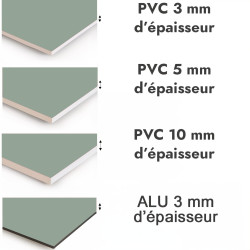 Crédence de cuisine vert sauge sur mesure. Livraison gratuite !