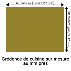 Crédence de cuisine vert kaki sur mesure. Livraison gratuite !