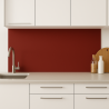 Crédence de cuisine orange rouille sur mesure. Livraison gratuite !