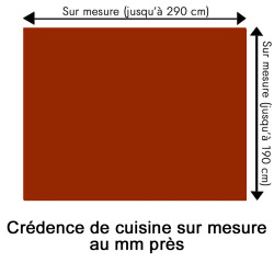 Crédence de cuisine orange rouille sur mesure. Livraison gratuite !