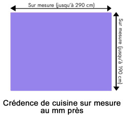Crédence de cuisine lavande sur mesure. Livraison gratuite !