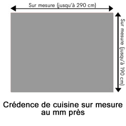Crédence de cuisine gris nuage sur mesure. Livraison gratuite !