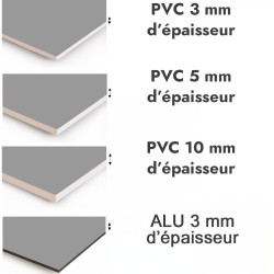 Crédence de cuisine gris nuage sur mesure. Livraison gratuite !