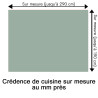 Crédence de cuisine vert de gris sur mesure. Livraison gratuite !