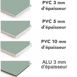 Crédence de cuisine vert de gris sur mesure. Livraison gratuite !