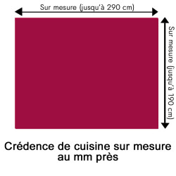 Crédence de cuisine pourpre sur mesure. Livraison gratuite !