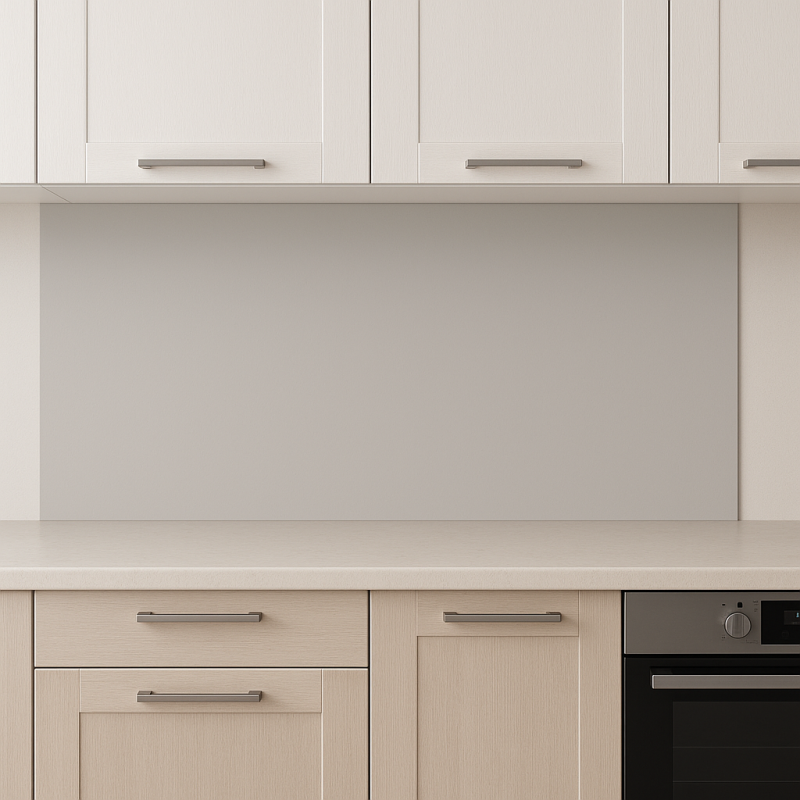 Crédence de cuisine gris acier sur mesure. Livraison gratuite !
