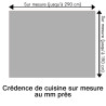 Crédence de cuisine gris acier sur mesure. Livraison gratuite !