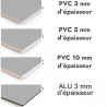 Crédence de cuisine gris acier sur mesure. Livraison gratuite !