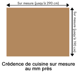 Crédence de cuisine brun clair sur mesure. Livraison gratuite !