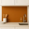 Crédence de cuisine orange cuivre sur mesure. Livraison gratuite !