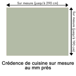 Crédence de cuisine vert amande sur mesure. Livraison gratuite !