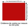 Crédence de cuisine rouge foncé sur mesure. Livraison gratuite !
