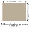 Crédence de cuisine grège sur mesure. Livraison gratuite !