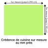 Crédence de cuisine vert pistache sur mesure. Livraison gratuite !