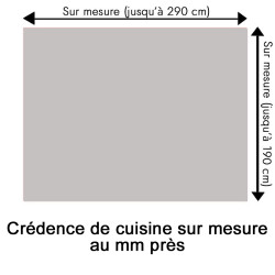 Crédence de cuisine gris urbain sur mesure. Livraison gratuite !