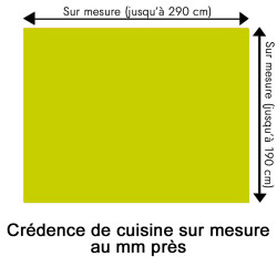 Crédence de cuisine jaune moutarde sur mesure. Livraison gratuite !