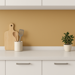 Crédence de cuisine marron clair sur mesure. Livraison gratuite !