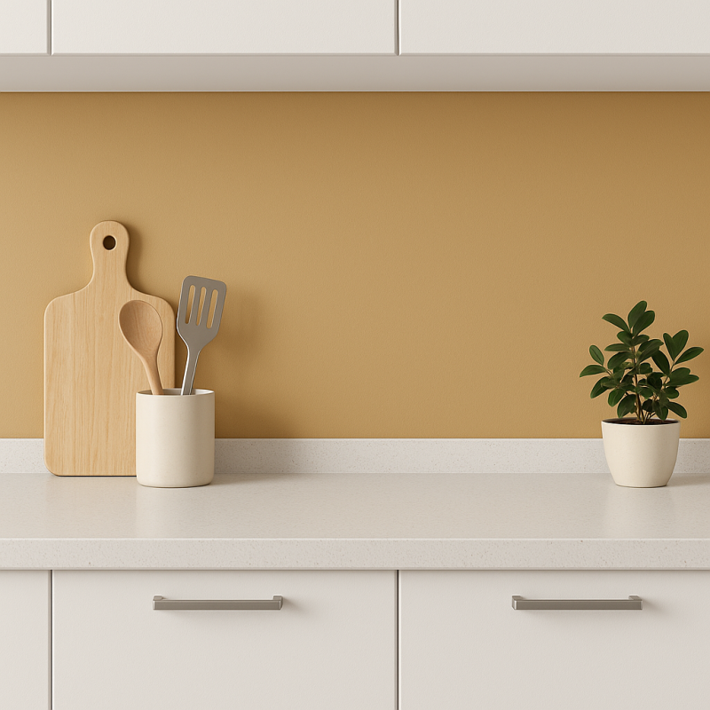 Crédence de cuisine marron clair sur mesure. Livraison gratuite !