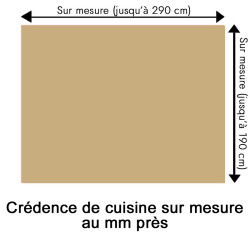 Crédence de cuisine marron clair sur mesure. Livraison gratuite !
