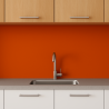 Crédence de cuisine orange brulé sur mesure. Livraison gratuite !