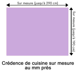 Crédence de cuisine mauve clair sur mesure. Livraison gratuite !
