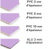 Crédence de cuisine mauve clair sur mesure. Livraison gratuite !