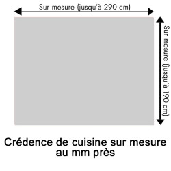 Crédence de cuisine gris perle sur mesure. Livraison gratuite !