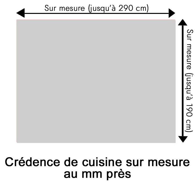Crédence de cuisine gris perle sur mesure. Livraison gratuite !