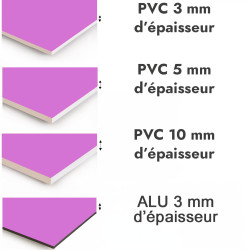 Crédence de cuisine mauve sur mesure. Livraison gratuite !