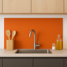 Crédence de cuisine orange foncé sur mesure. Livraison gratuite !
