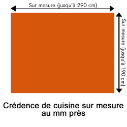 Crédence de cuisine orange foncé sur mesure. Livraison gratuite !