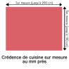 Crédence de cuisine rose pamplemousse sur mesure. Livraison gratuite !