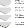 Crédence de cuisine gris clair sur mesure. Livraison gratuite !