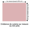 Crédence de cuisine rose pivoine sur mesure. Livraison gratuite !