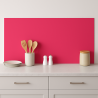 Crédence de cuisine rouge cerise sur mesure. Livraison gratuite !