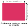 Crédence de cuisine rouge cerise sur mesure. Livraison gratuite !
