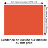 Crédence de cuisine orange terracotta sur mesure. Livraison gratuite !