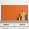 Crédence de cuisine orange abricot sur mesure. Livraison gratuite !