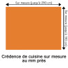 Crédence de cuisine orange abricot sur mesure. Livraison gratuite !