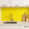 Crédence de cuisine jaune canari sur mesure. Livraison gratuite !