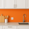 Crédence de cuisine orange sur mesure. Livraison gratuite !