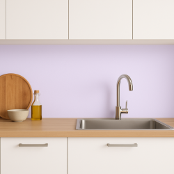 Crédence de cuisine violet clair sur mesure. Livraison gratuite !