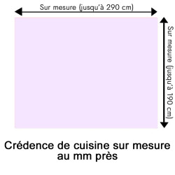 Crédence de cuisine violet clair sur mesure. Livraison gratuite !