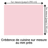 Crédence de cuisine rose dragé sur mesure. Livraison gratuite !