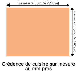 Crédence de cuisine orange pêche sur mesure. Livraison gratuite !
